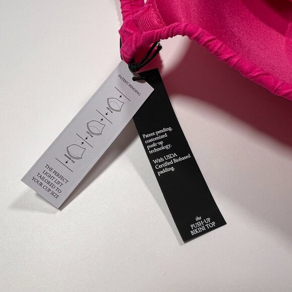 Victoria Secret 38DD L ICON Push Up Bikini Top Bottom Set Textured Pink - Picture 10 of 10